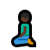 🧎🏿 person kneeling: dark skin tone display on Windows